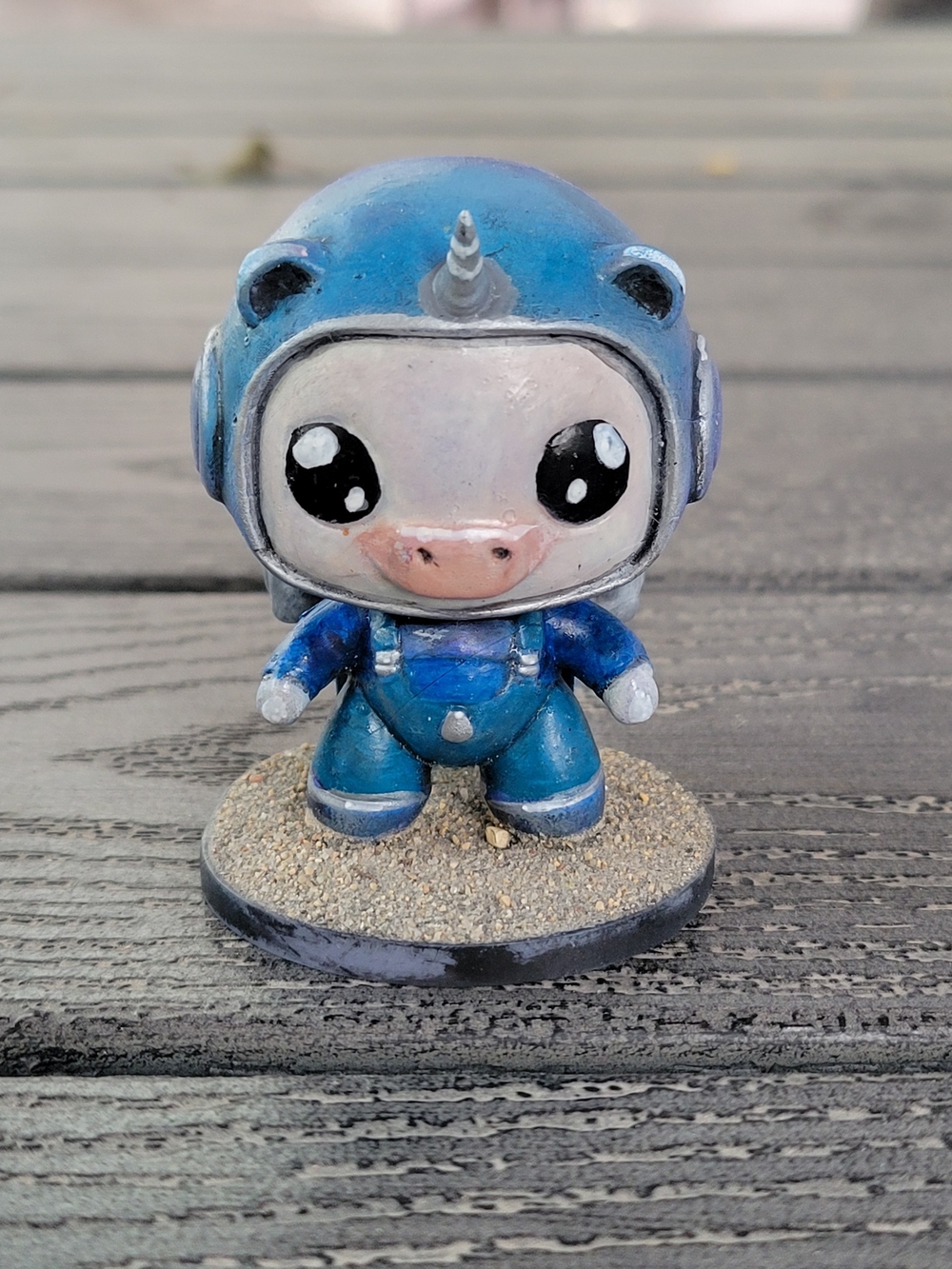 Hand-Painted Unicorn Astronaut Figurine – 3D Printed Resin Space Desk Decor